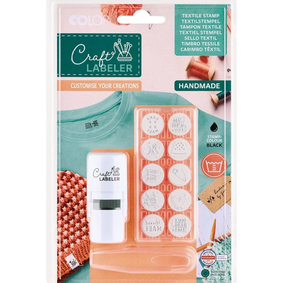 COLOP Craft Labeler – Stempelsett tekstil 10stk – Handmade