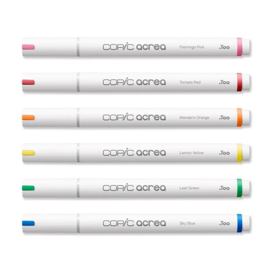 Copic Acrea Paint Marker – 0,8mm – Sett 6stk – Vivid