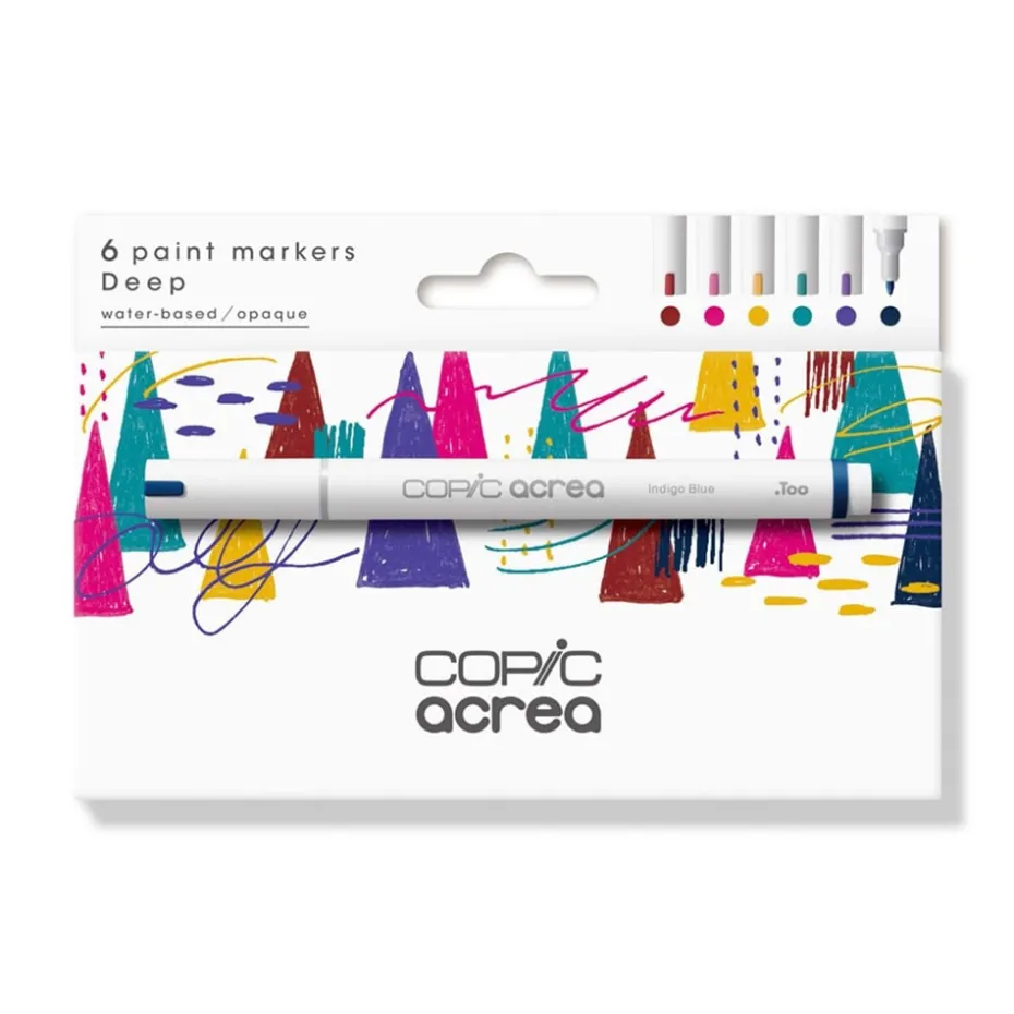 Copic Acrea Paint Marker – 0,8mm – Sett 6stk – Deep