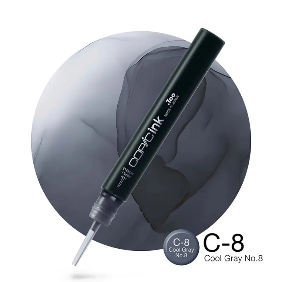 Copic Ink 12ml – C8 Cool Gray No.8