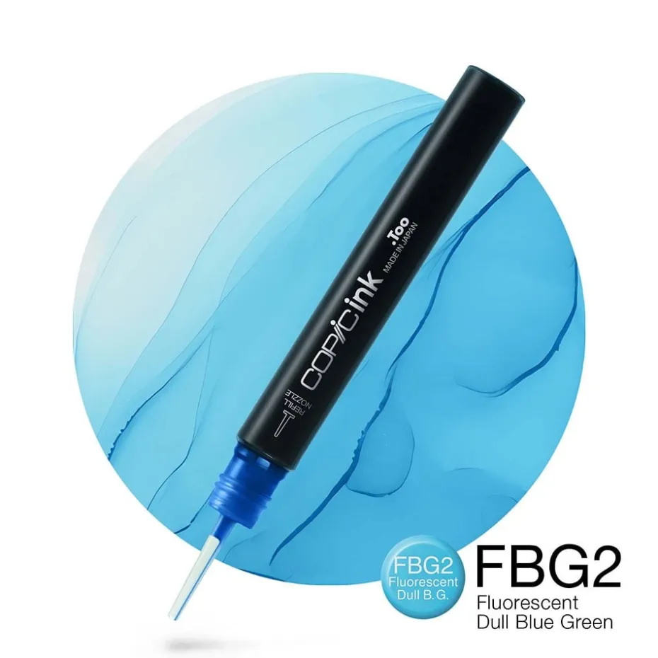 Copic Ink 12ml – FBG2 Fluorescent Dull Blue Green