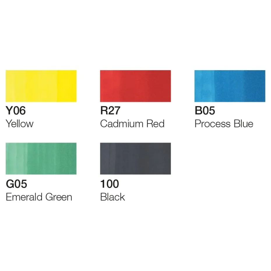 Copic Marker Ciao 5+1 Sett – Brights