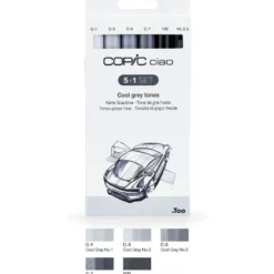 Copic Marker Ciao 5+1 Sett – Cool Grey Tones