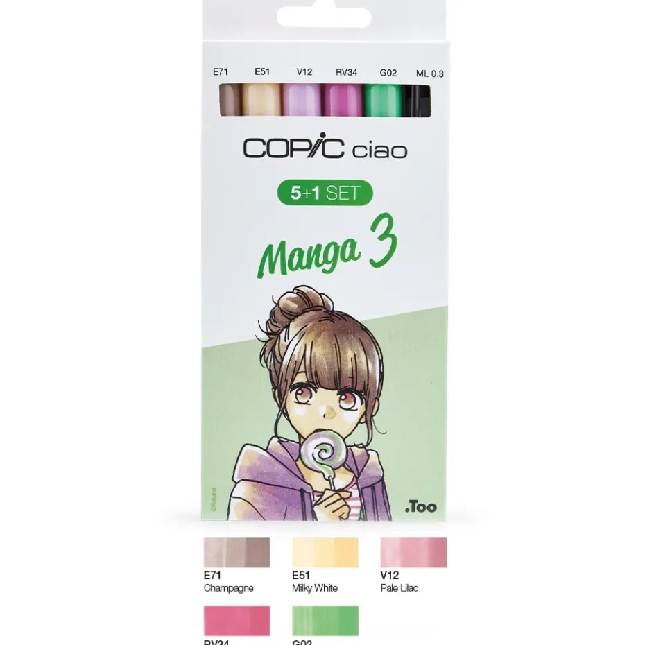 Copic Marker Ciao 5+1 Sett – Manga 3