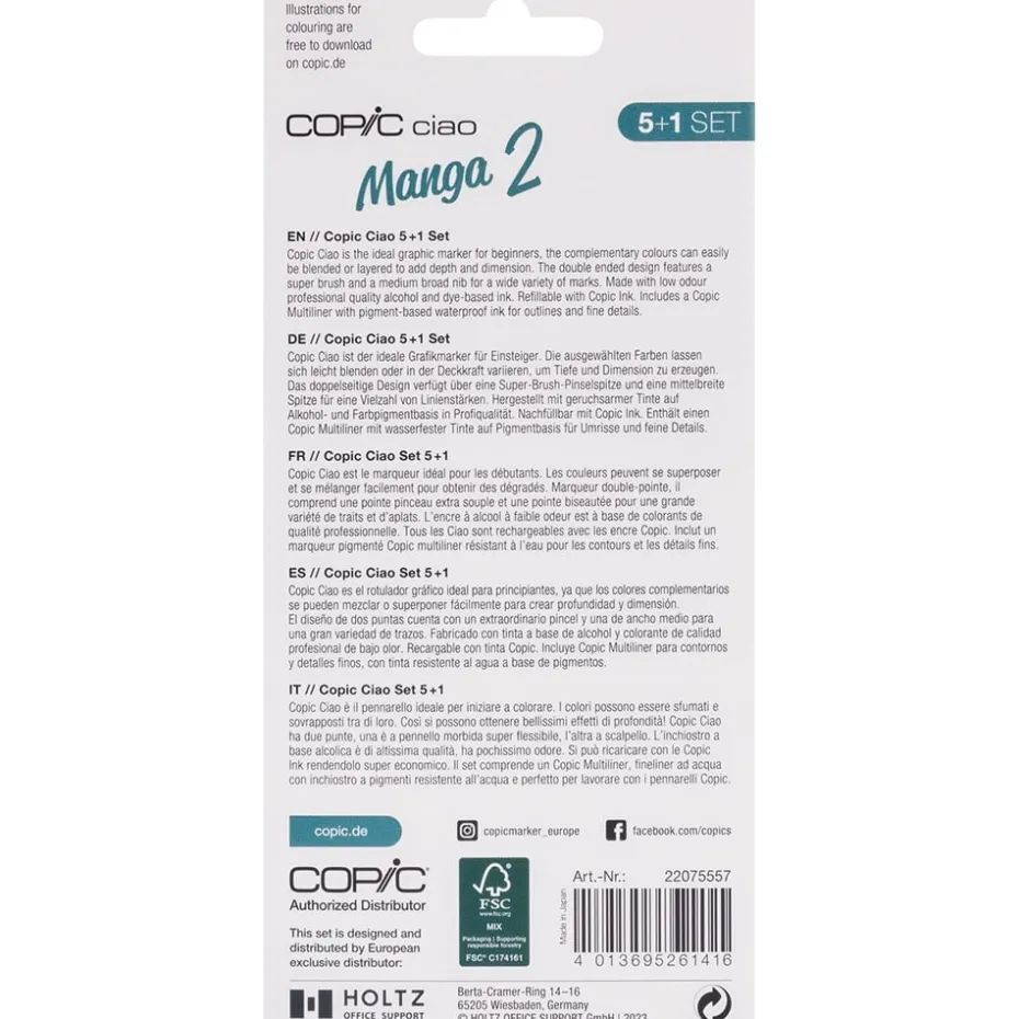 Copic Marker Ciao 5+1 Sett – Manga 2
