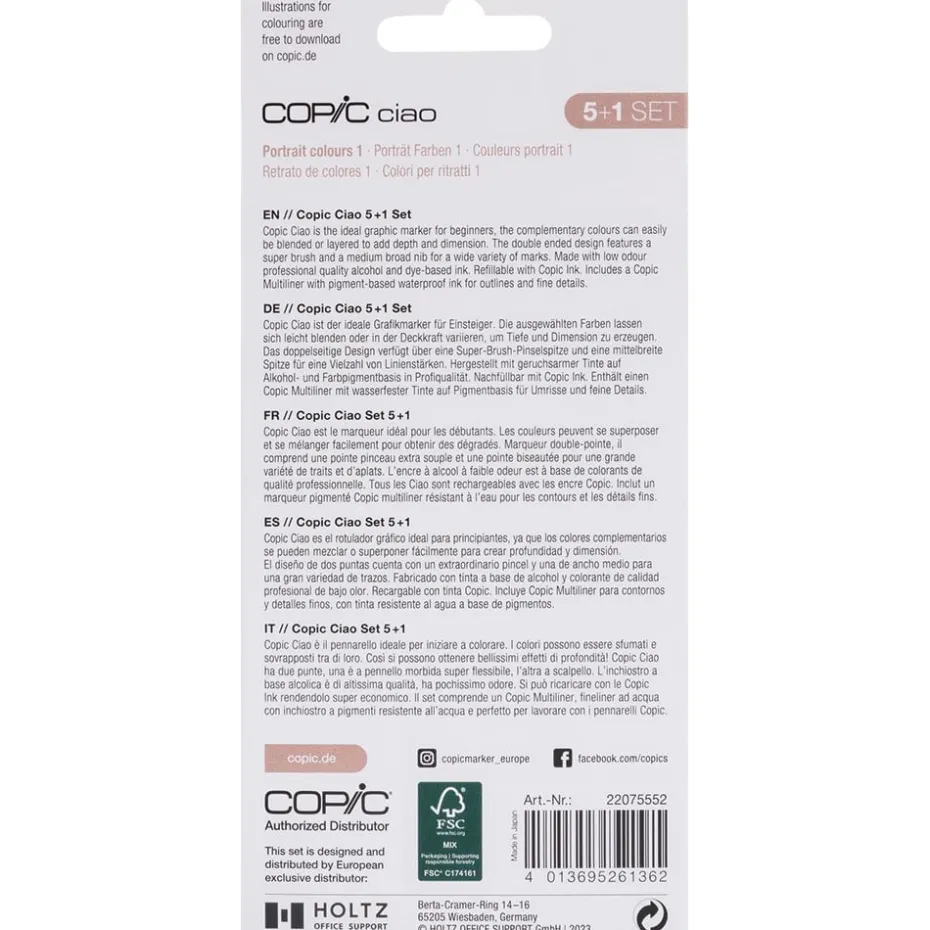Copic Marker Ciao 5+1 Sett – Portrait 1