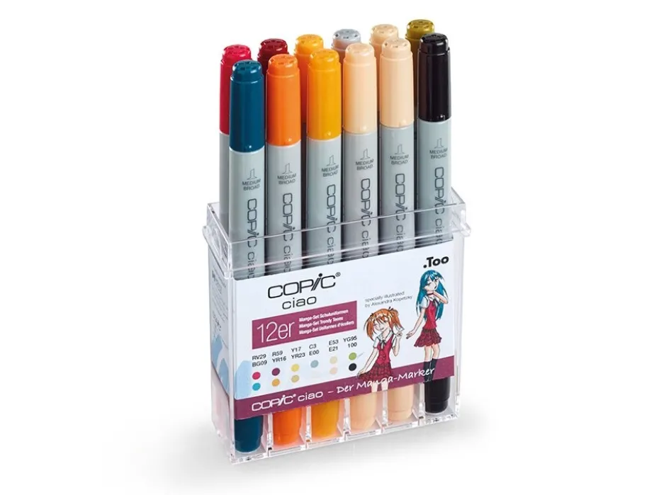Copic Marker Ciao Sett – 12stk – Manga Trendy Teens