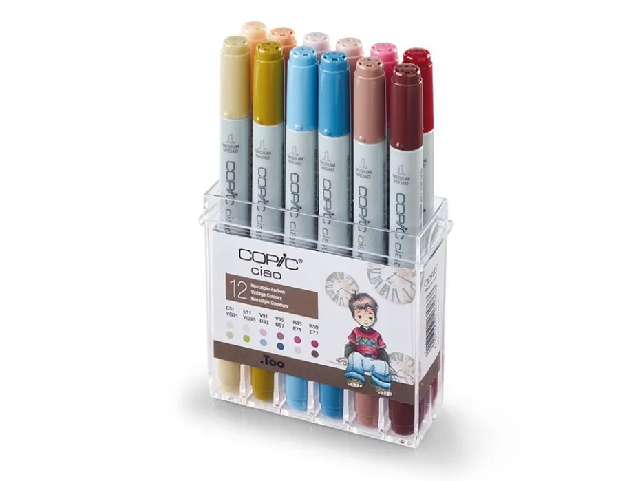 Copic Marker Ciao Sett – 12stk – Vintage Colours