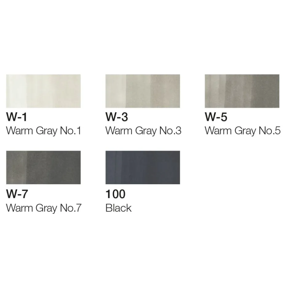 Copic Marker Ciao 5+1 Sett – Warm Grey Tones