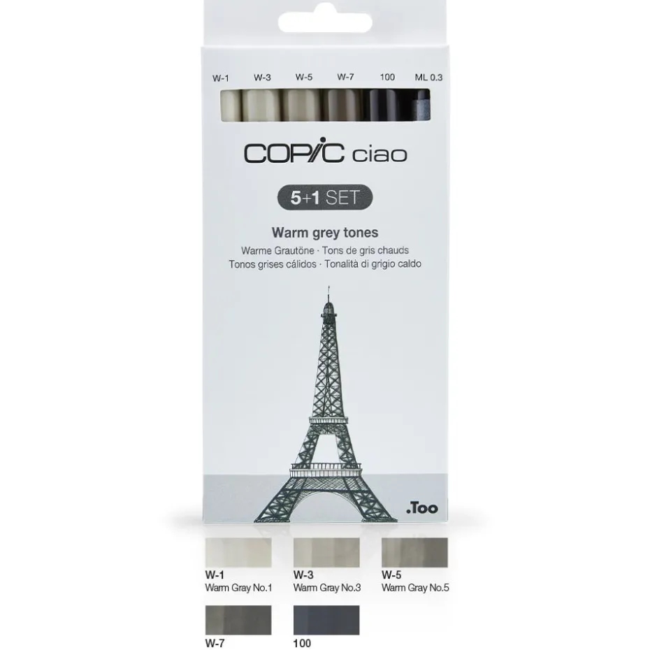Copic Marker Ciao 5+1 Sett – Warm Grey Tones