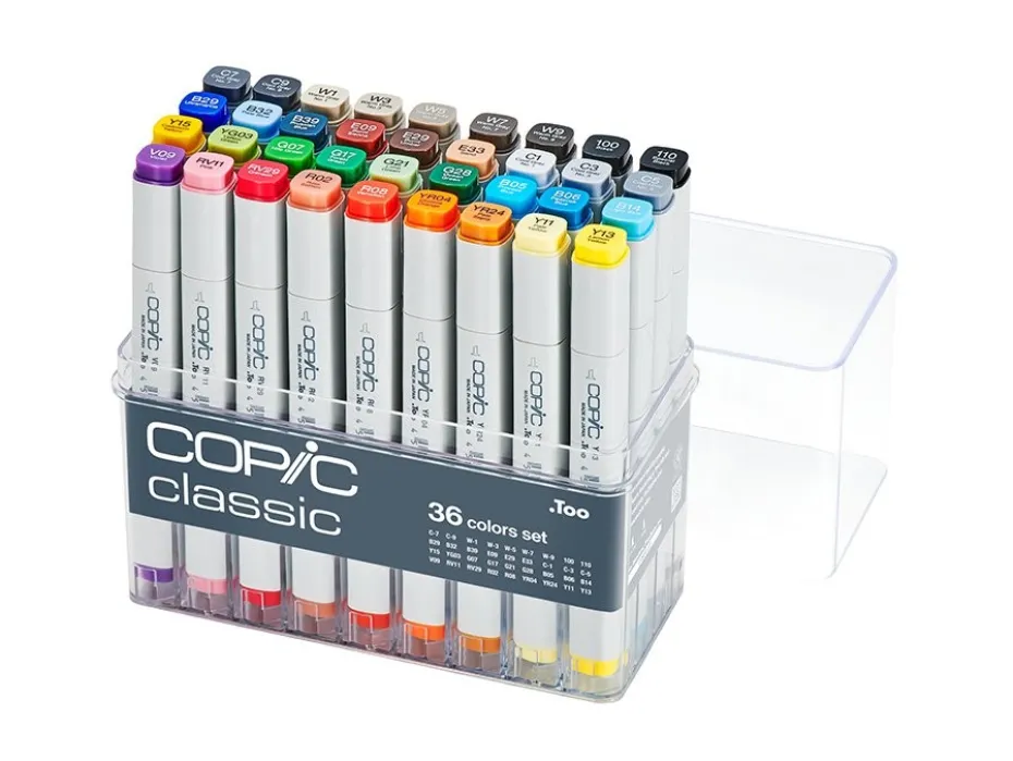 Copic Marker Classic Sett – 36stk – Basis