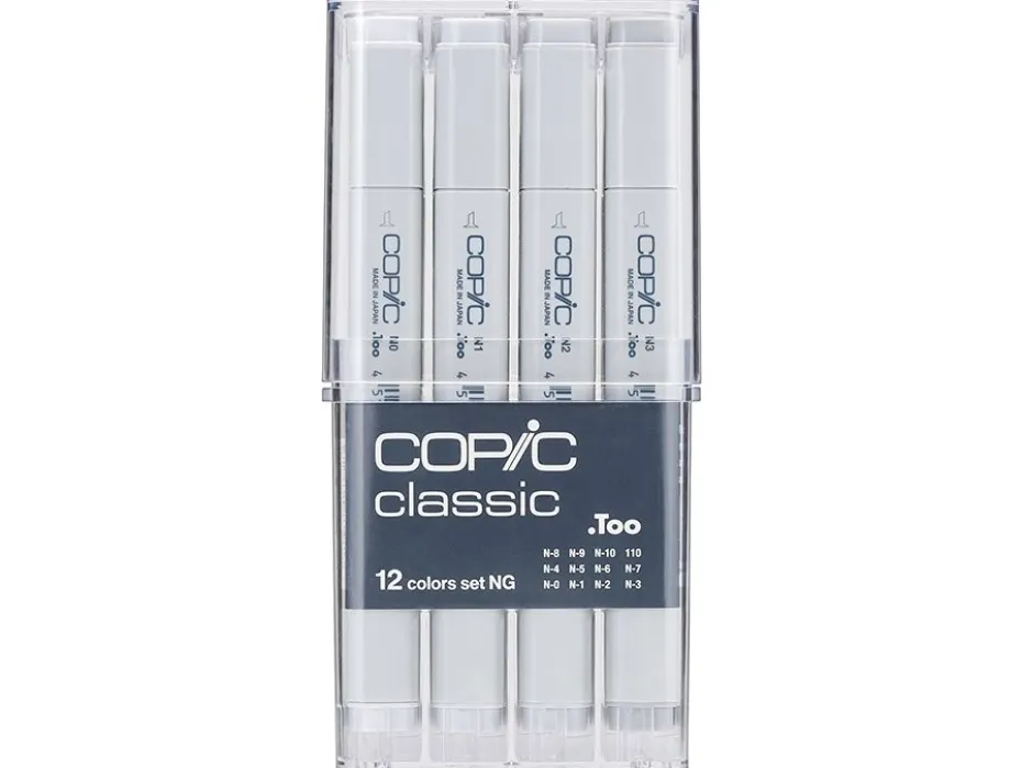 Copic Marker Classic Sett – 12stk – Grå Neutral Grey