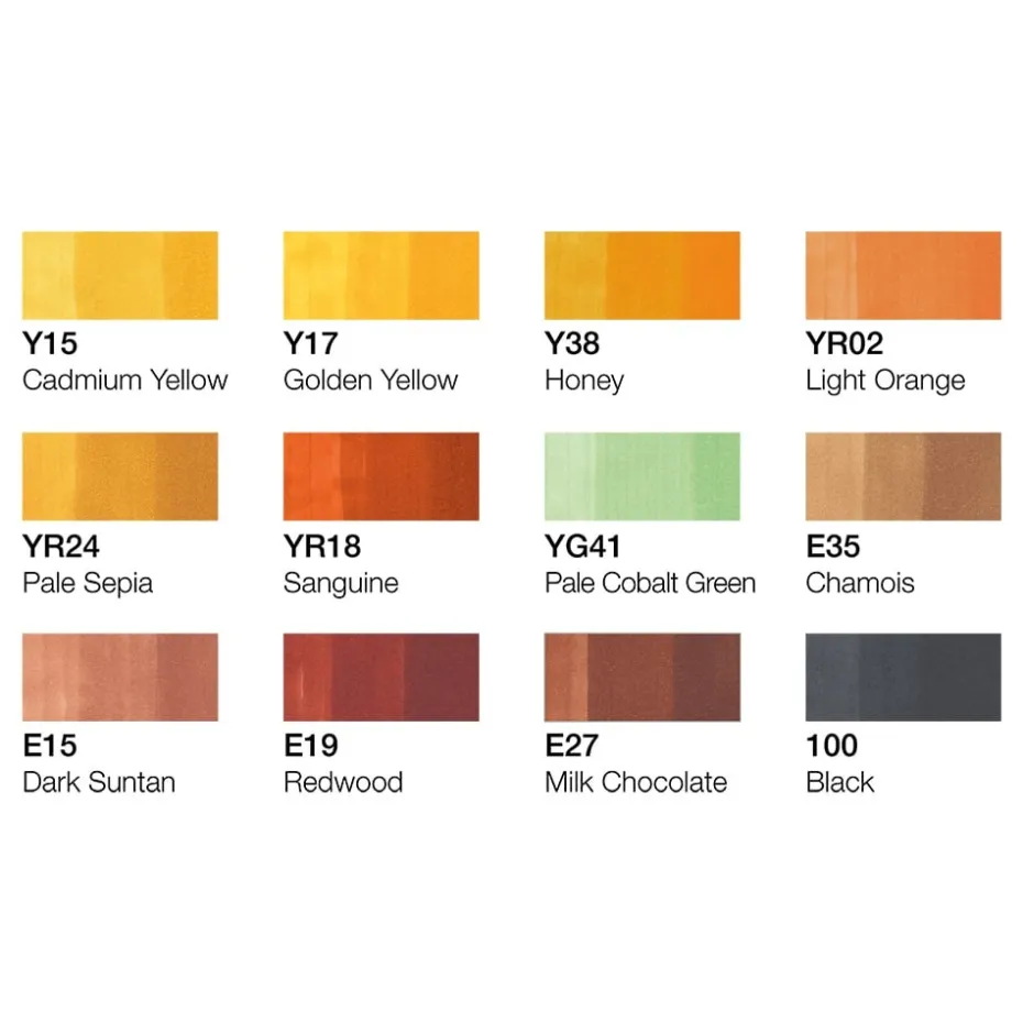 Copic Marker Classic Sett – 12stk – Autumn