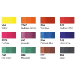 Copic Marker Classic Sett – 12stk – Bright Colours