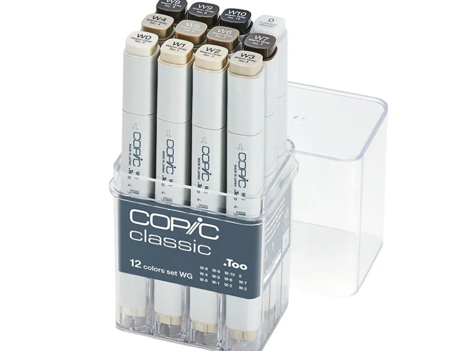 Copic Marker Classic Sett – 12stk – Grå Warm Grey