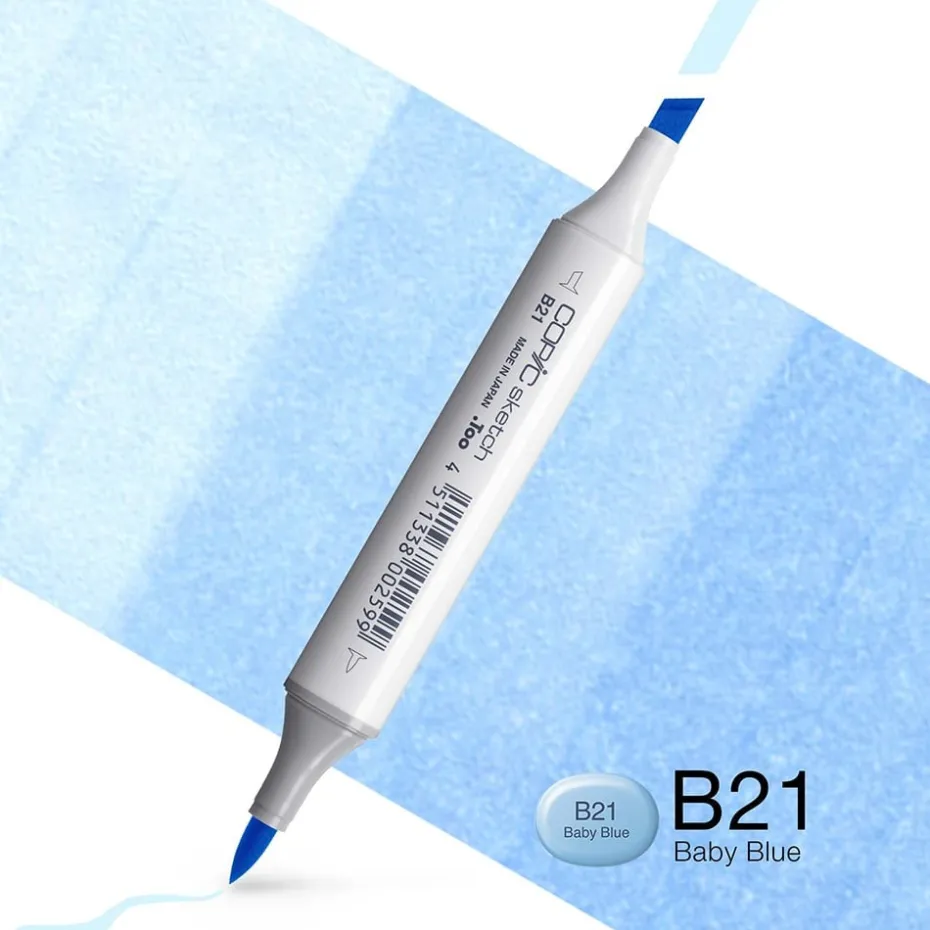Copic Marker Sketch – B21 Baby blue