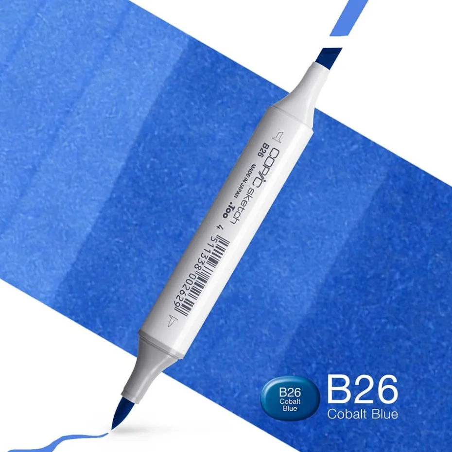 Copic Marker Sketch – B26 Cobalt Blue