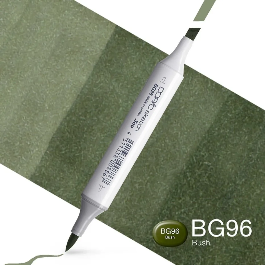 Copic Marker Sketch – BG96 Bush