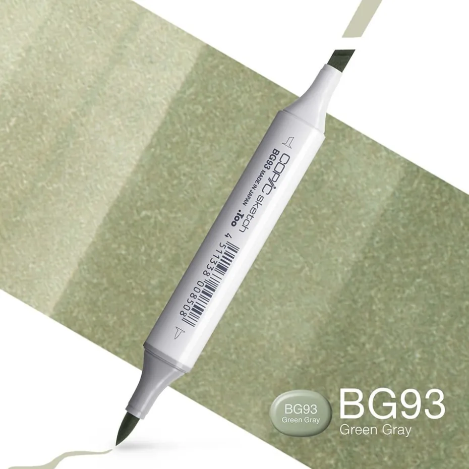 Copic Marker Sketch – BG93 Green Gray