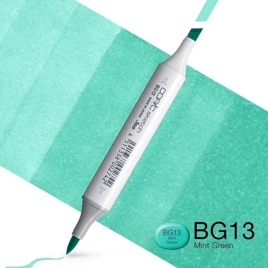 Copic Marker Sketch – BG13 Mint Green
