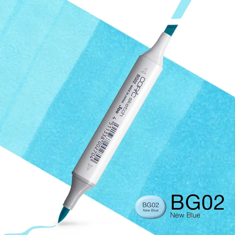 Copic Marker Sketch – BG02 New Blue