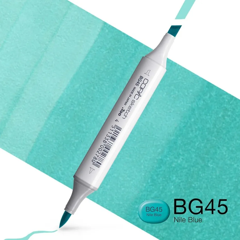 Copic Marker Sketch – BG45 Nile Blue