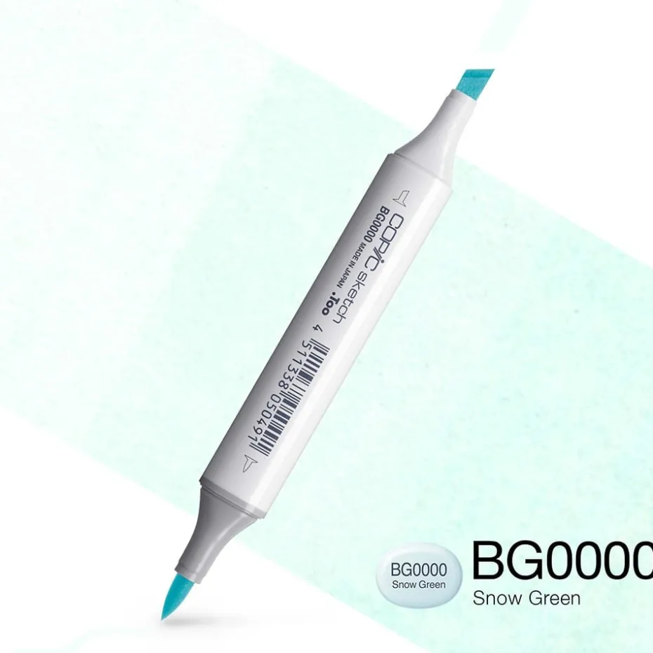 Copic Marker Sketch – BG0000 Snow Green