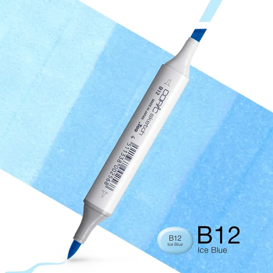 Copic Marker Sketch – B12 Ice Blue