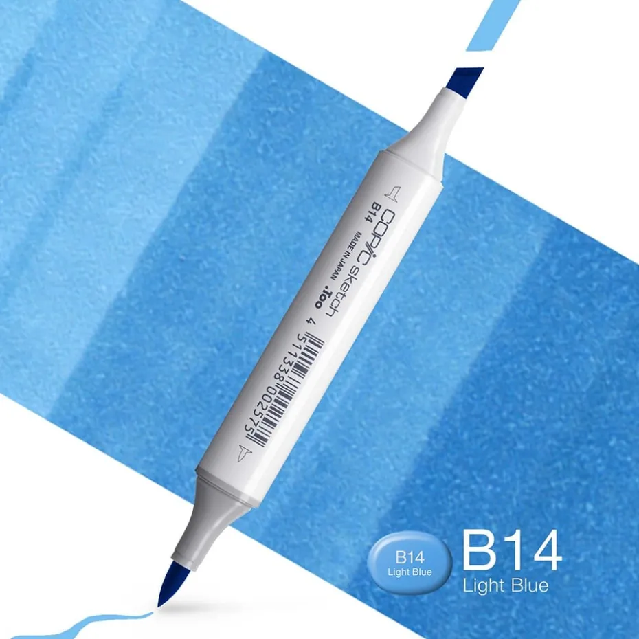 Copic Marker Sketch – B14 Light Blue