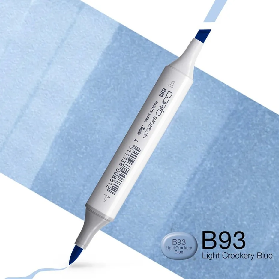 Copic Marker Sketch – B93 Light Crockery Blue
