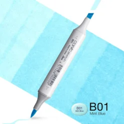 Copic Marker Sketch – B01 Mint Blue