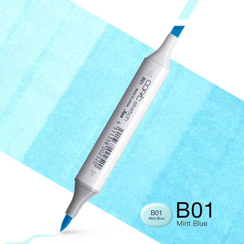 Copic Marker Sketch – B01 Mint Blue