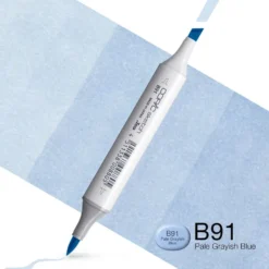 Copic Marker Sketch – B91 Pale Grayish Blue