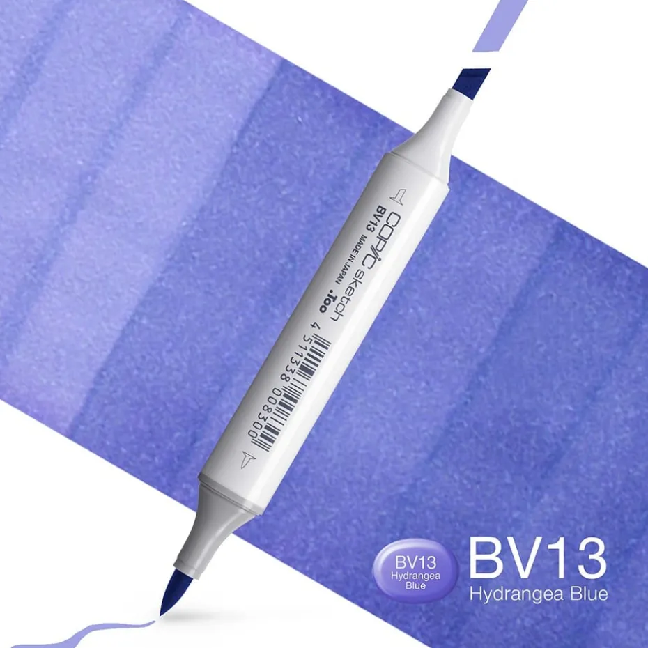 Copic Marker Sketch – BV13 Hydrangea Blue