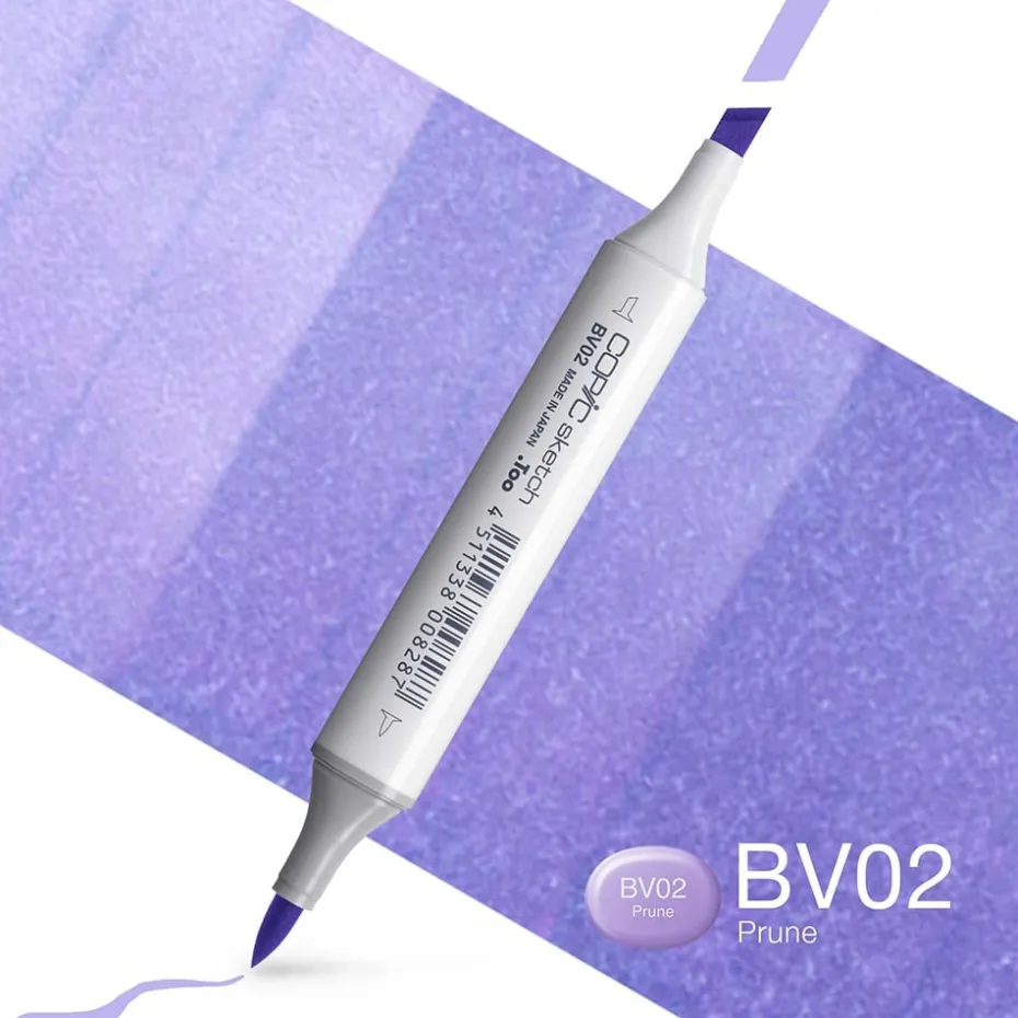 Copic Marker Sketch – BV02 Prune