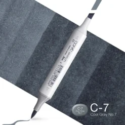 Copic Marker Sketch – C7 Cool Gray No.7