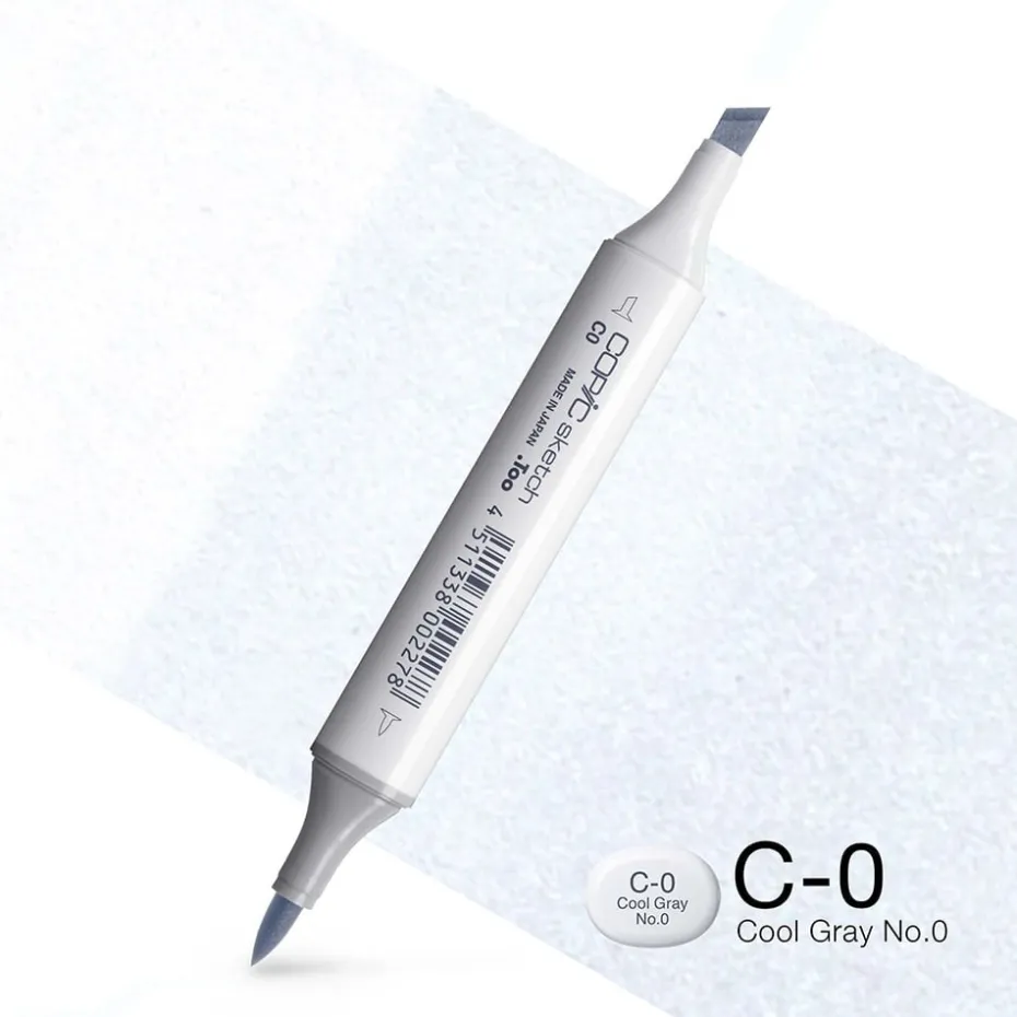 Copic Marker Sketch – C0 Cool Gray No.0