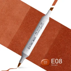 Copic Marker Sketch – E08 Brown