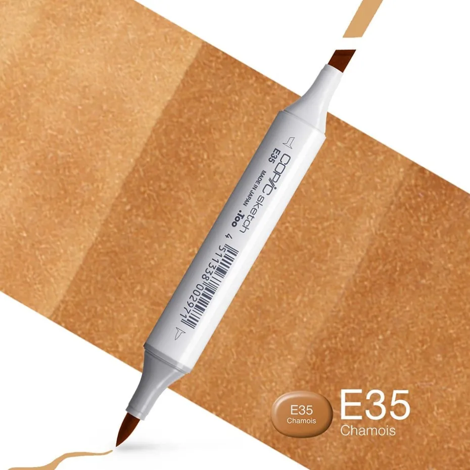 Copic Marker Sketch – E35 Chamois
