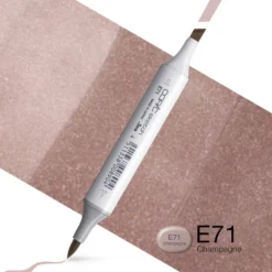 Copic Marker Sketch – E71 Champagne