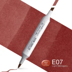 Copic Marker Sketch – E07 Light Mahogany