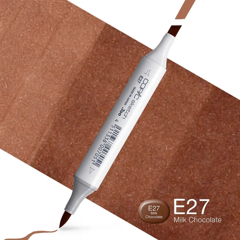Copic Marker Sketch – E27 Milk Chocolate