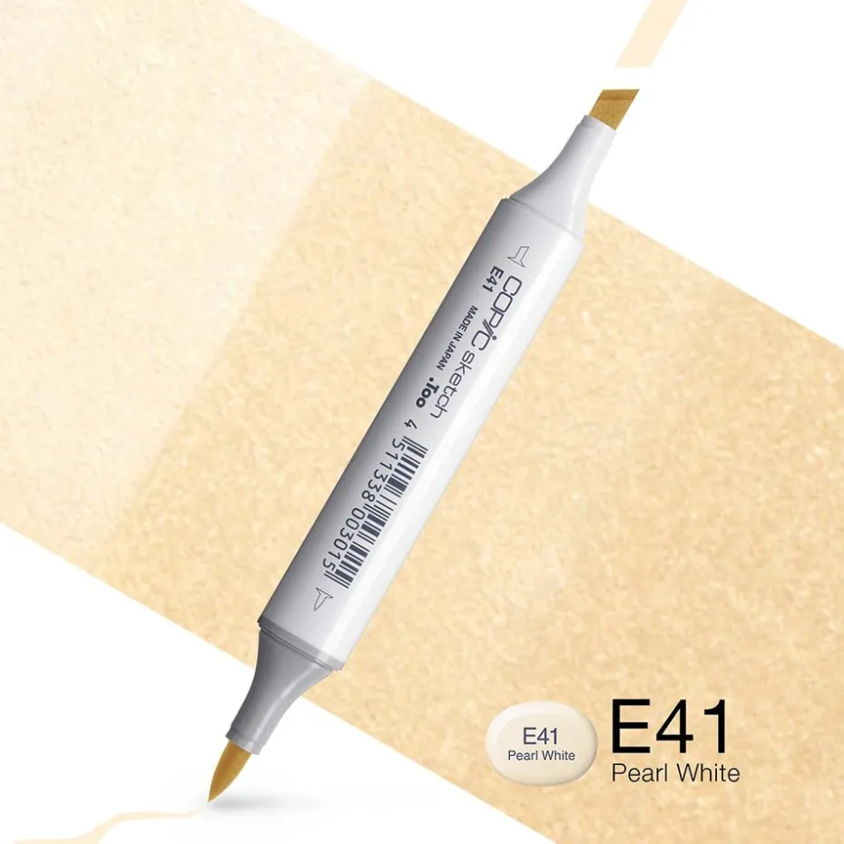 Copic Marker Sketch – E41 Pearl White