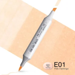 Copic Marker Sketch – E01 Pink Flamingo