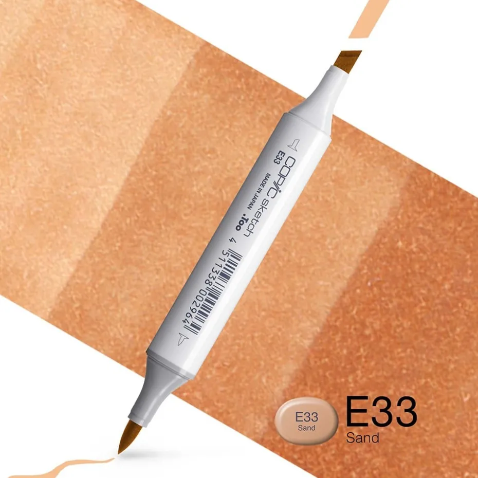 Copic Marker Sketch – E33 Sand