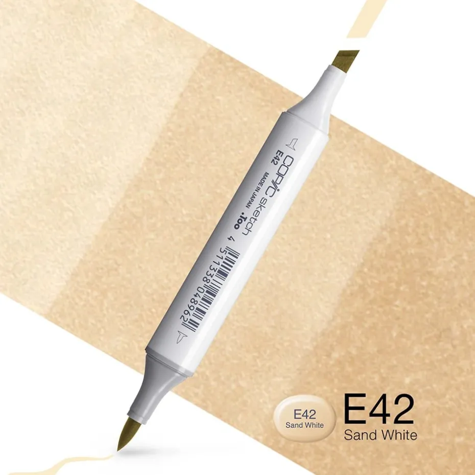 Copic Marker Sketch – E42 Sand White