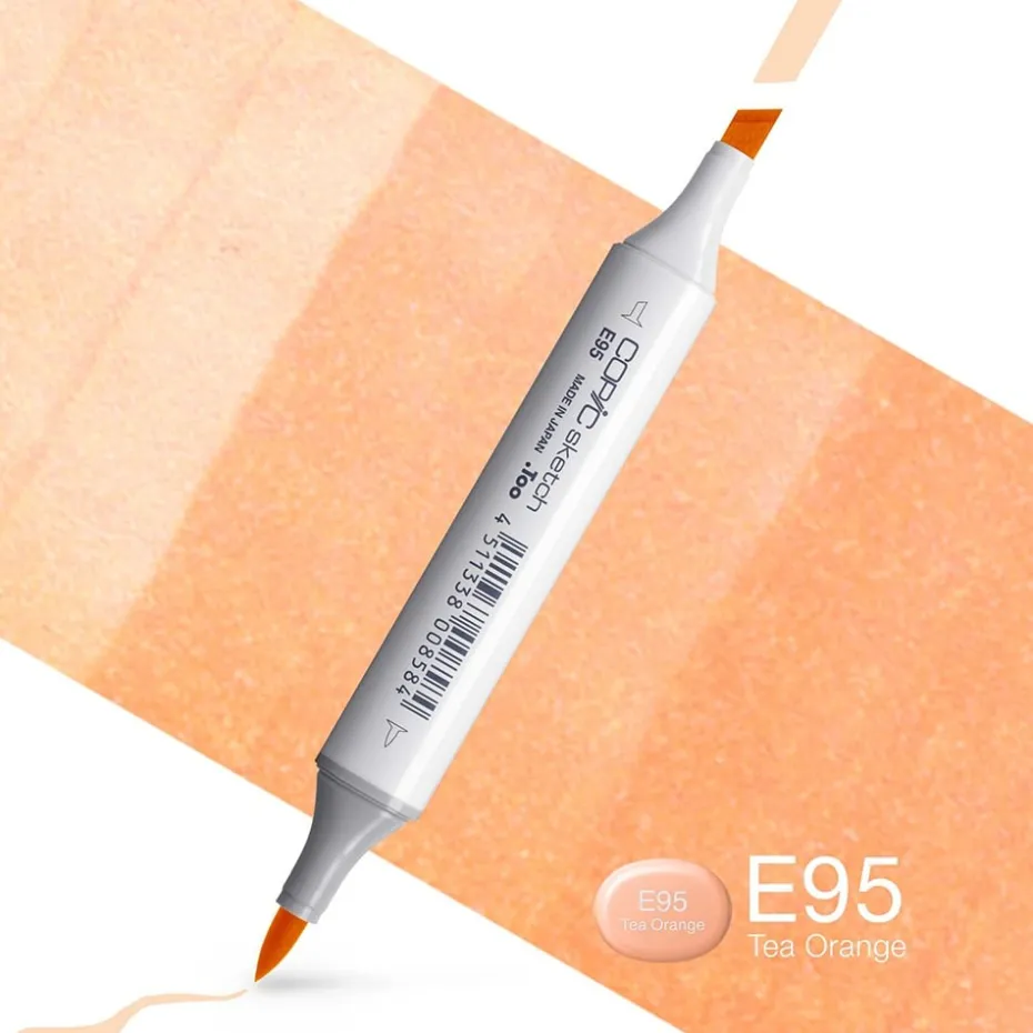 Copic Marker Sketch – E95 Tea Orange