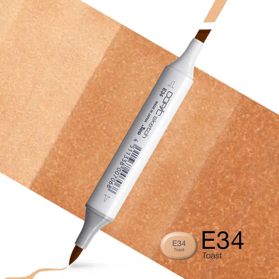 Copic Marker Sketch – E34 Toast