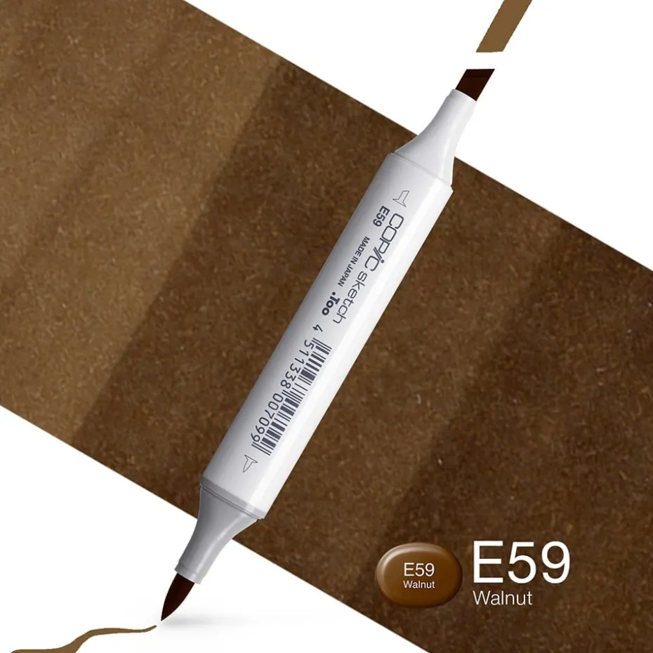 Copic Marker Sketch – E59 Walnut