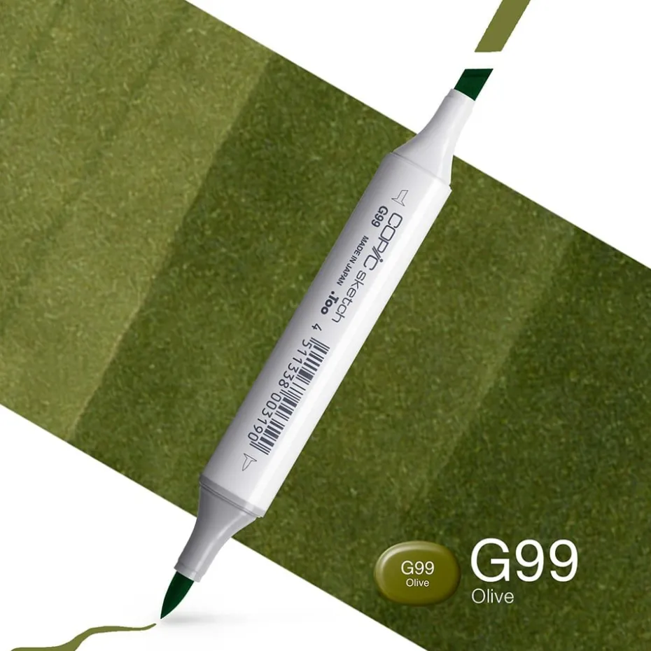 Copic Marker Sketch – G99 Olive
